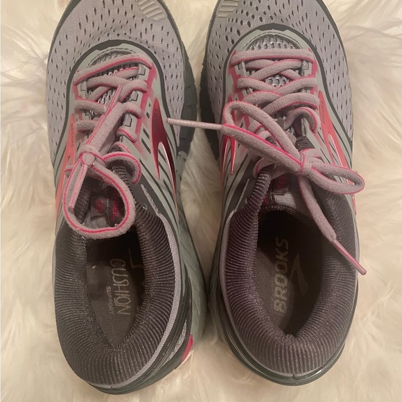 Brooks Aeriel 18 Grey Pink Mesh Walking Running Sneaker Sporty Comfort Size 9.5 - Picture 4 of 8
